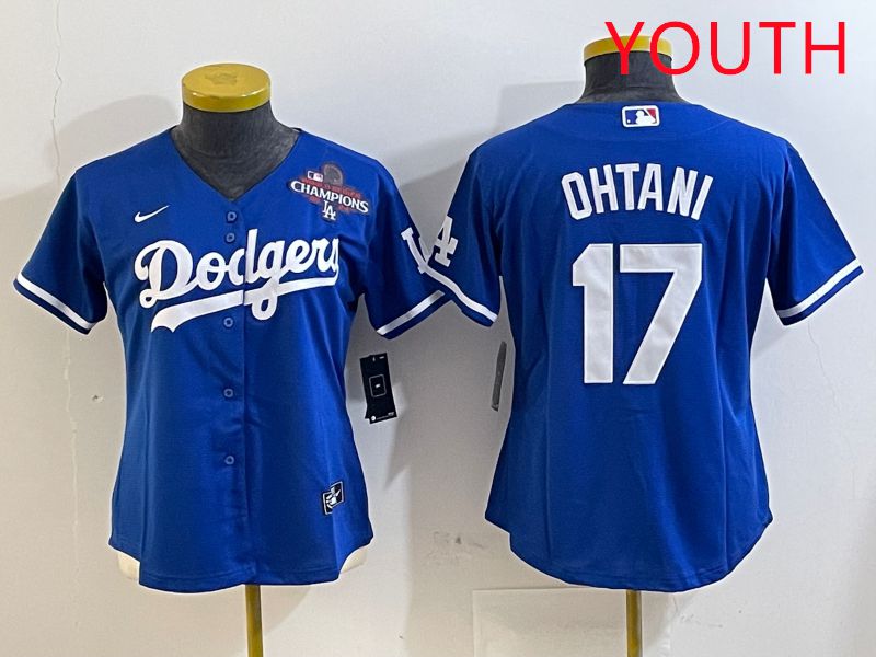 Youth Los Angeles Dodgers 17 Ohtani Blue Game 2025 Nike MLB Jersey style 3183